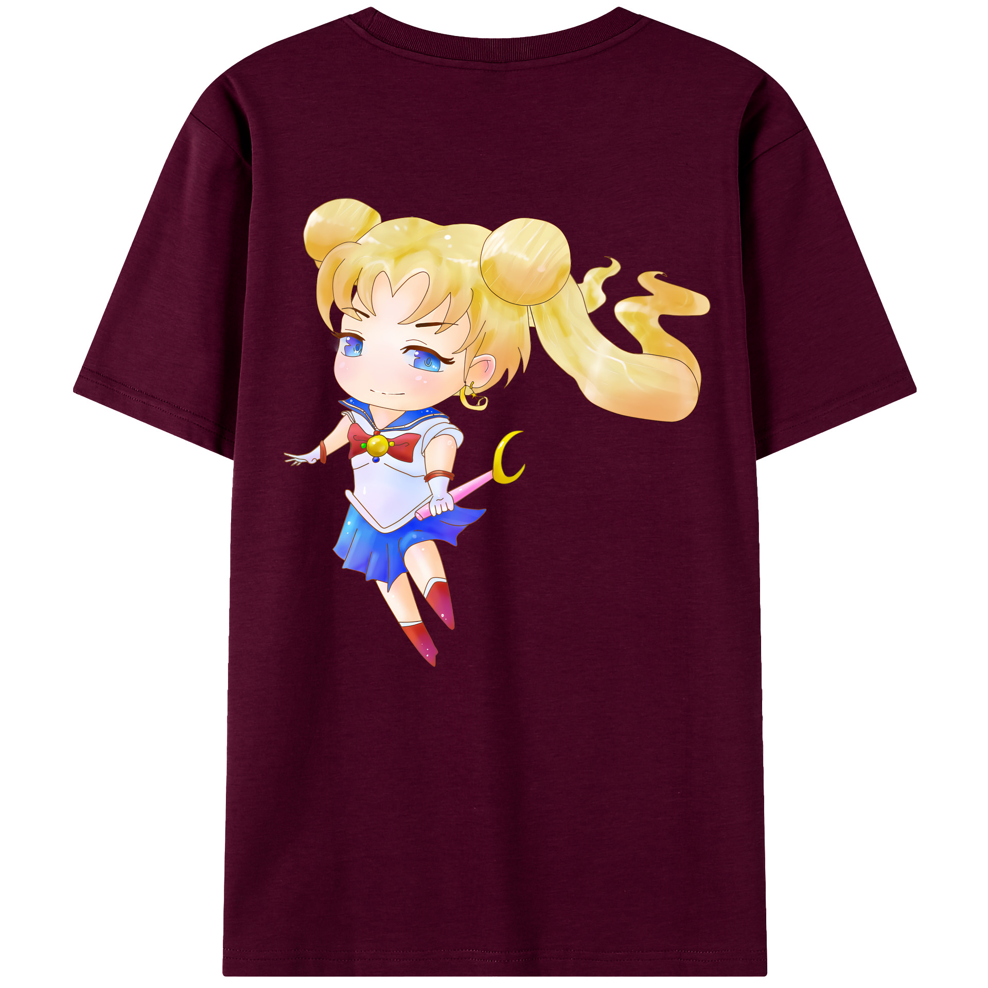 （画像用） 美少女戦士セーラームーン 愛野 美奈子 あいの みなこ Sailor Moon Aino Minako レディース半袖Tシャツ(バックプリント)